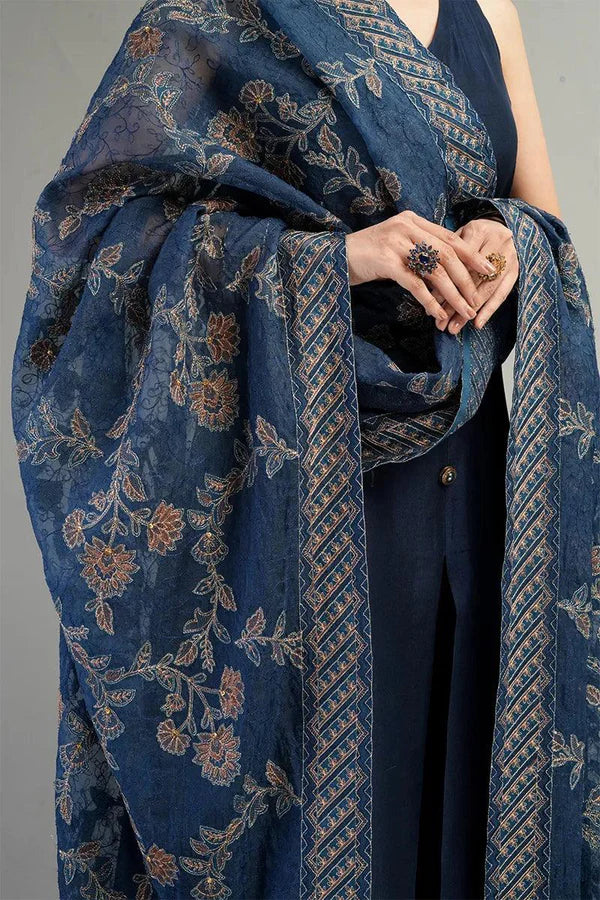 BREEZE Luxury Embroidered Dhanak 3-Pc Suit
