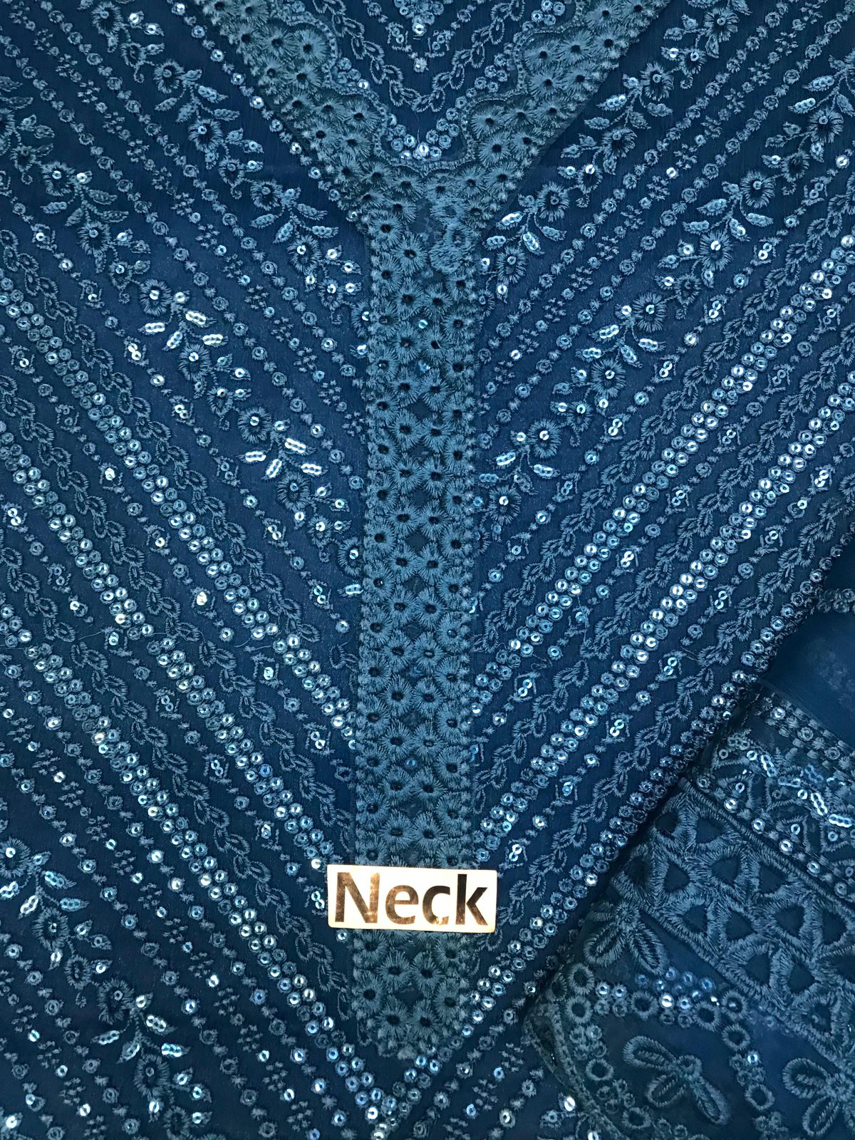 AZURE CHIFFON Luxury Fancy 3-Pc Suit