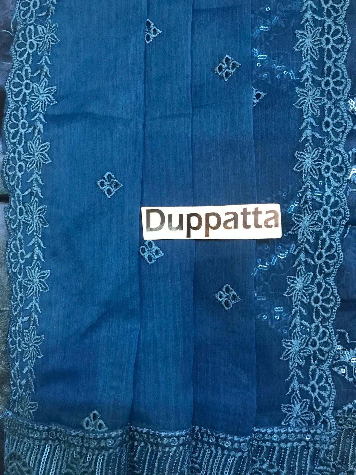 AZURE CHIFFON Luxury Fancy 3-Pc Suit