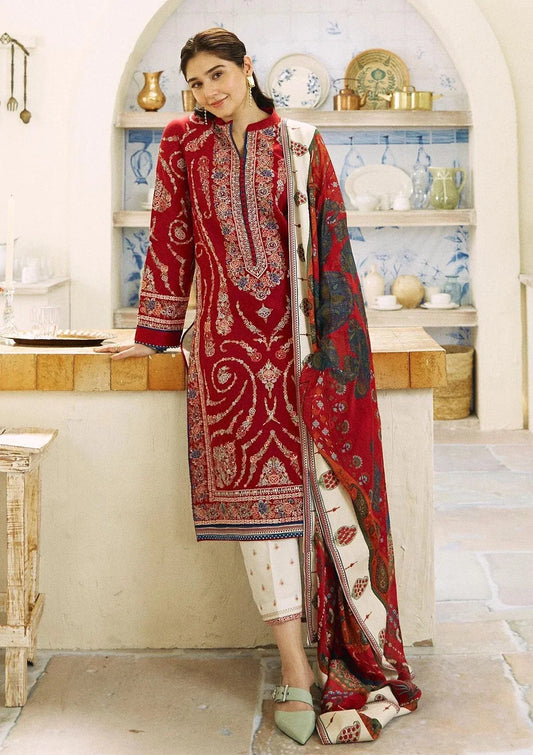 ZARA SHSHJAHAN Dhanak Embroidered 3-Pcs
