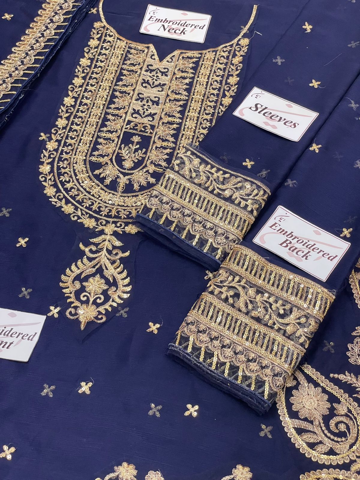ASIM JOFA Full Embroidered Wedding -Pcs