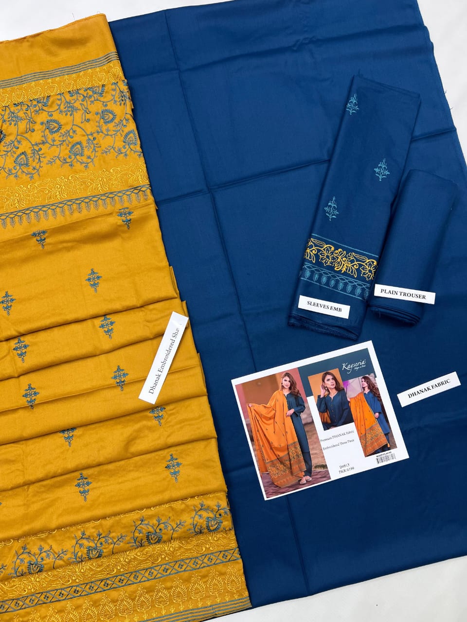 KAYSERIA Premium Dhanak 3-Pc Suit
