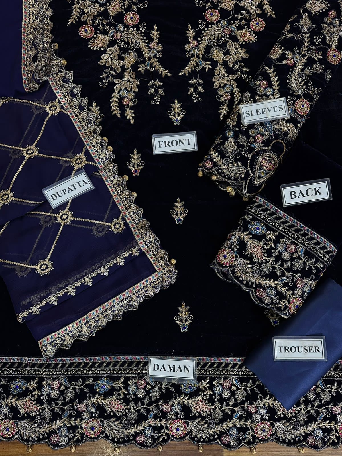 EMAAN ADEEL Satin Silk Wedding 3-Pcs