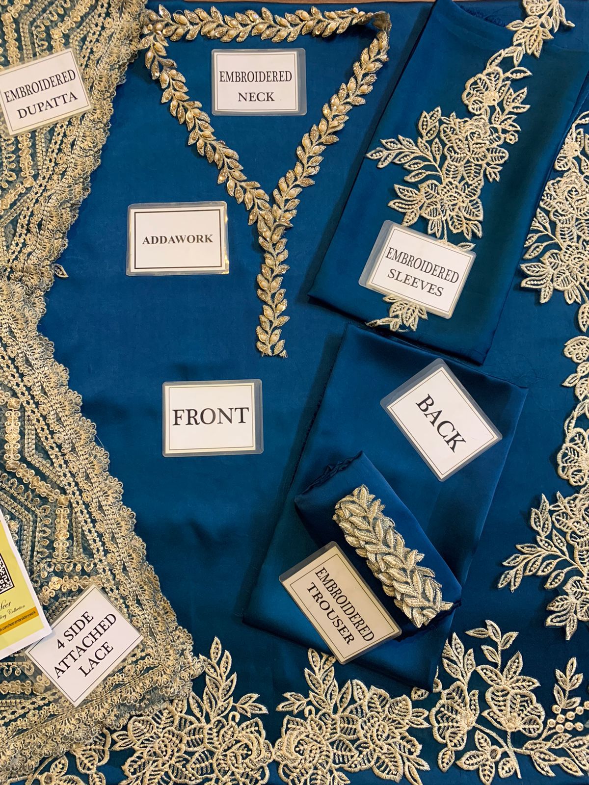 HEER Luxury Embroidered 3-Pcs Suit