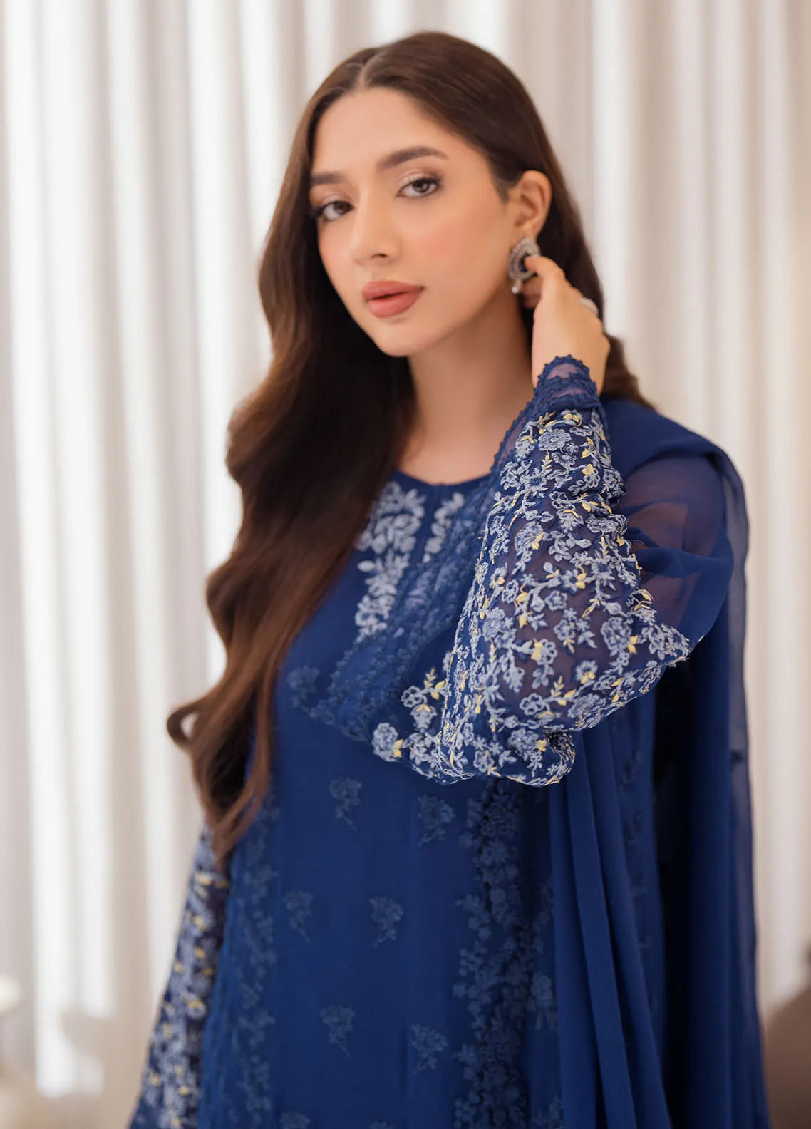 AZURE Festive Embroidered 3-Pcs Suit