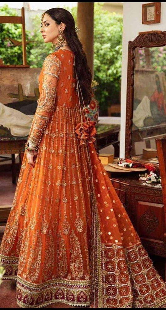 AFROZEH Net Wedding Luxury 3-Pcs