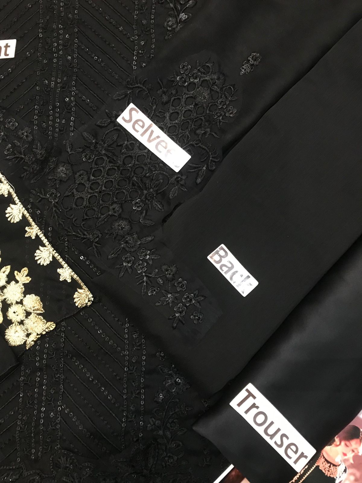 AZURE Luxury Chiffon Embroidered 3-Pcs