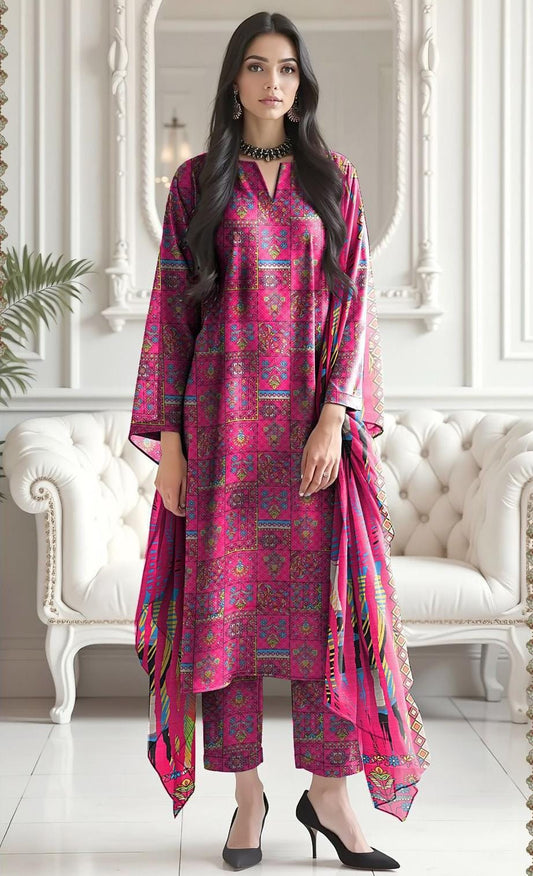 SAPPHIRE Premium Printed Khadar Vol 3-Pc Suit