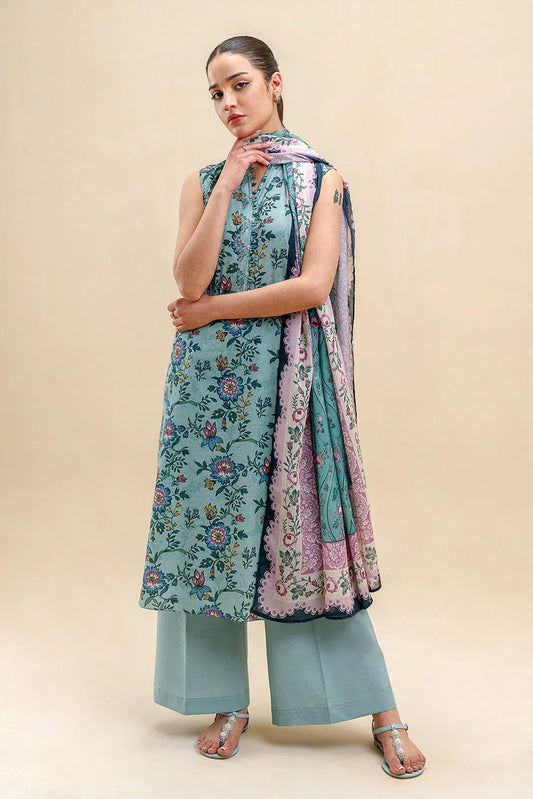BEECHTREE Printed Lawn 3-Pcs Suit