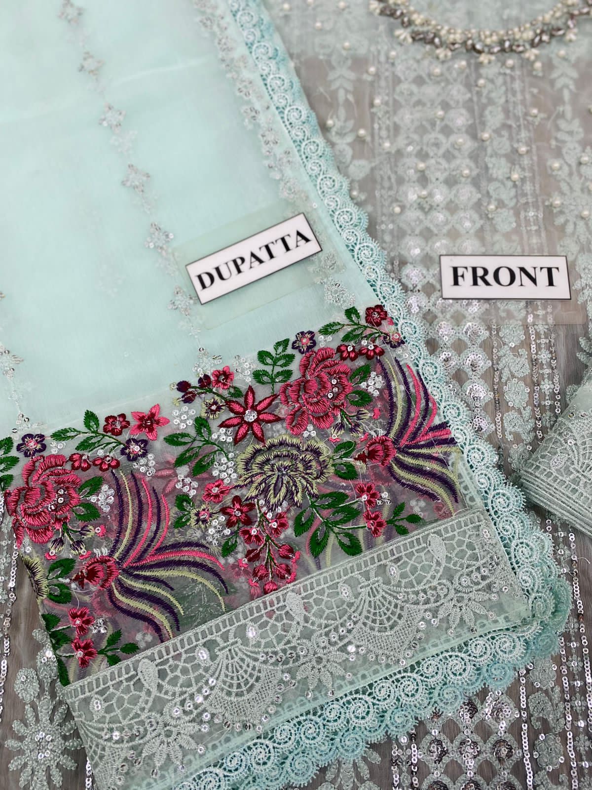 MARIA B Chiffon Heavy Embroidered Fancy 3-Pcs