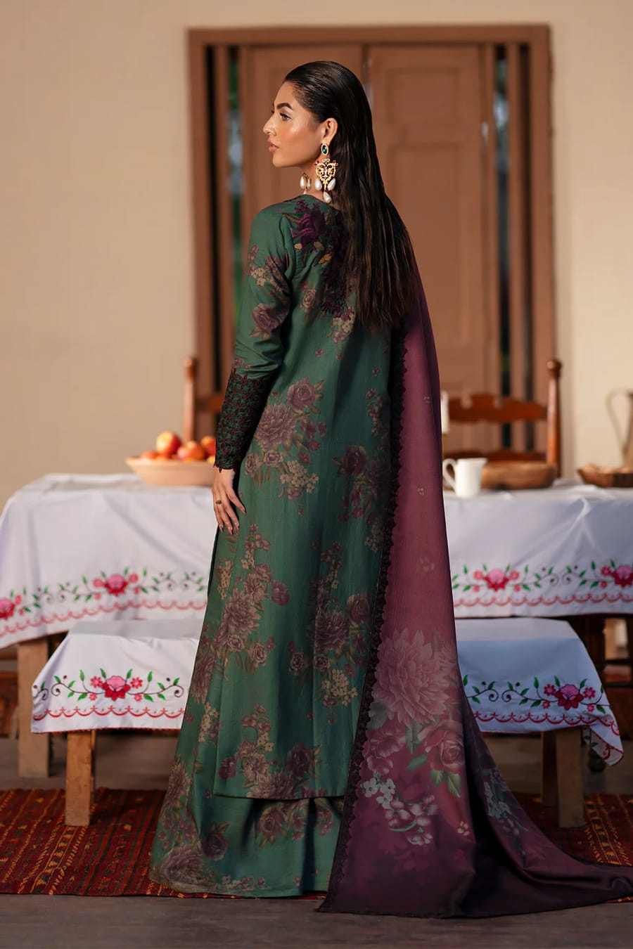 IZNIK Premium printed Embroidered lawn 3-Pcs