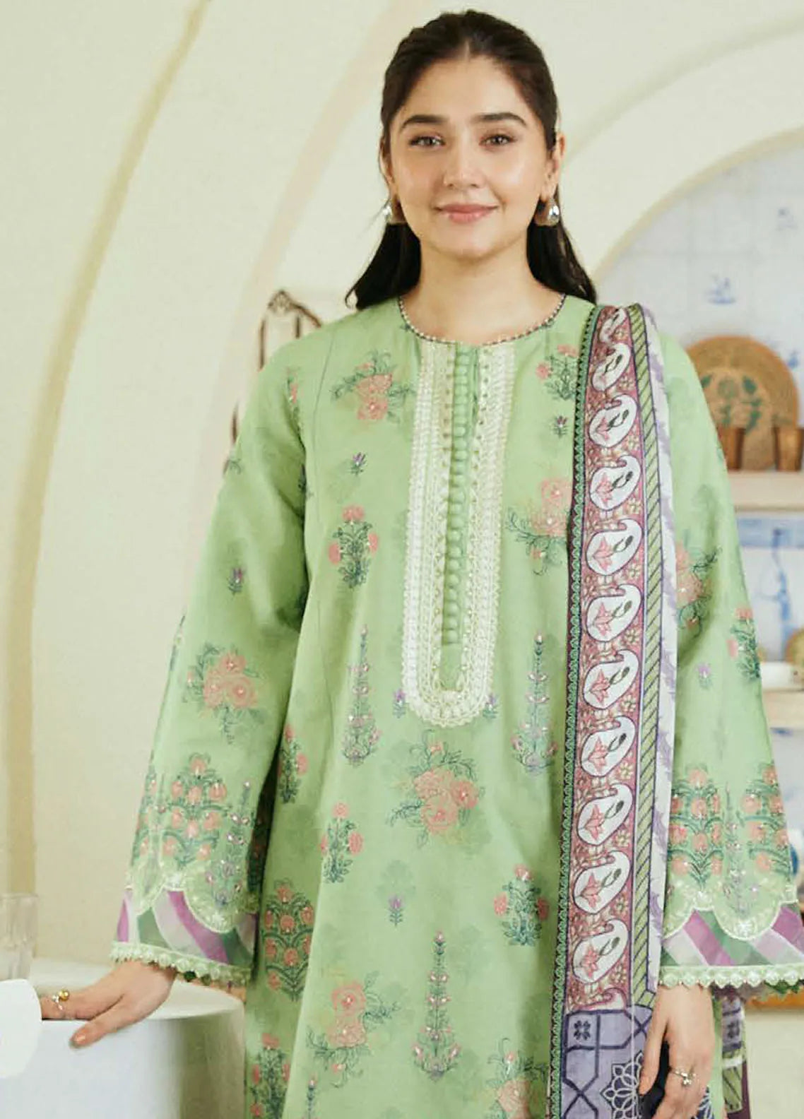COCO By ZARA SHAHJAHAN Embroidered Dhanak 3-Pcs