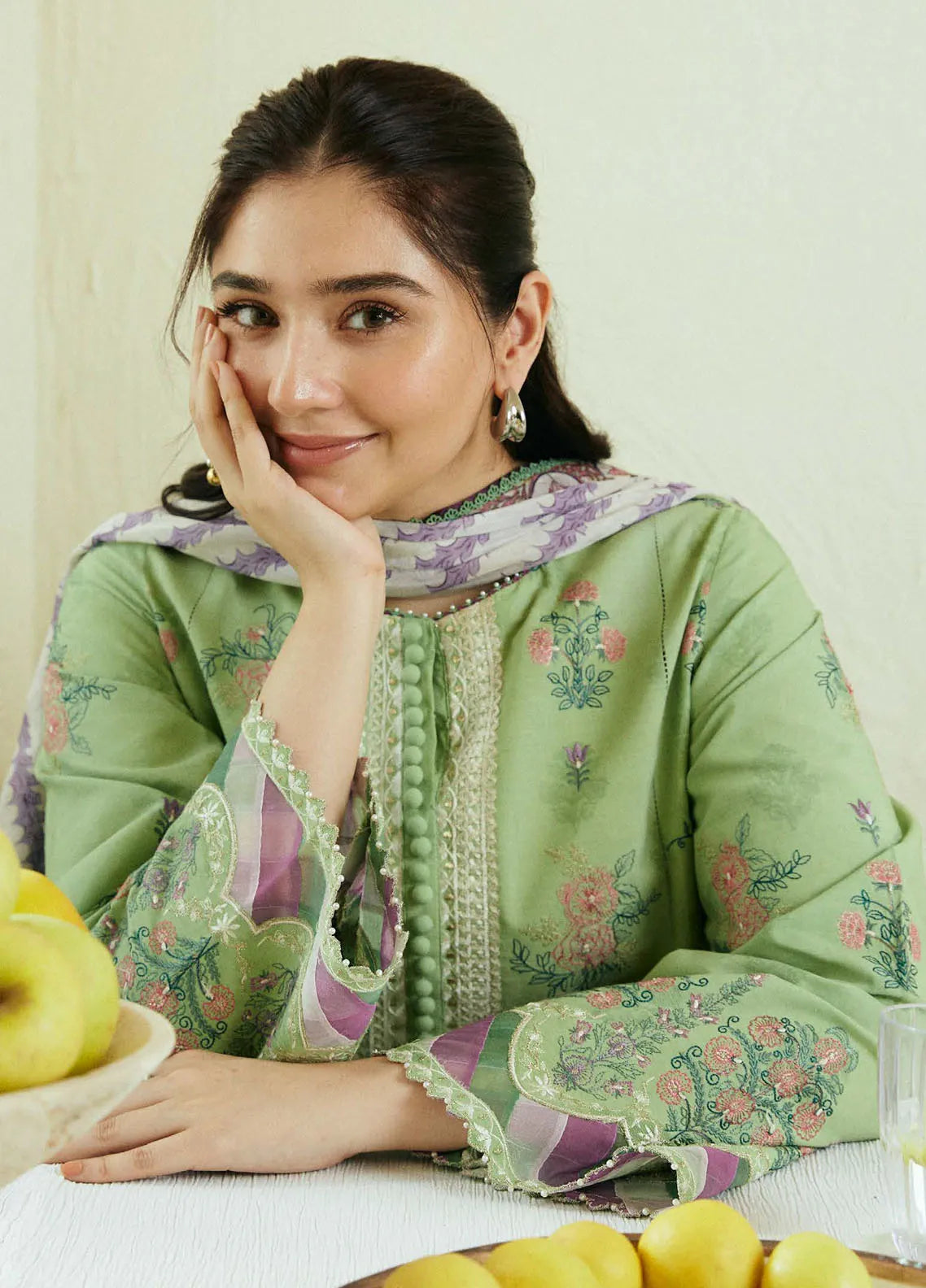 COCO By ZARA SHAHJAHAN Embroidered Dhanak 3-Pcs