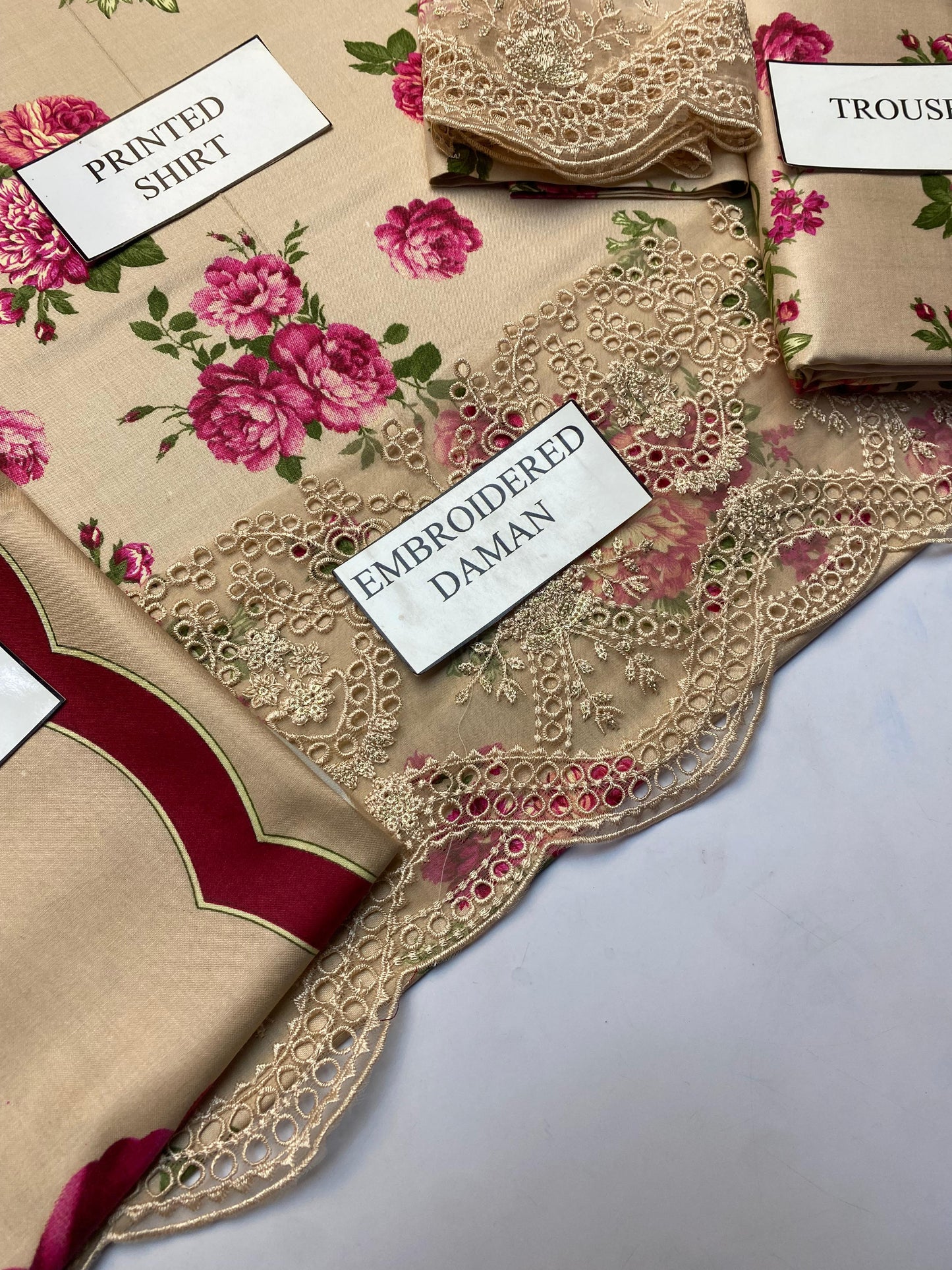BAROQUE Linen Embroidered 3-Pc Suit