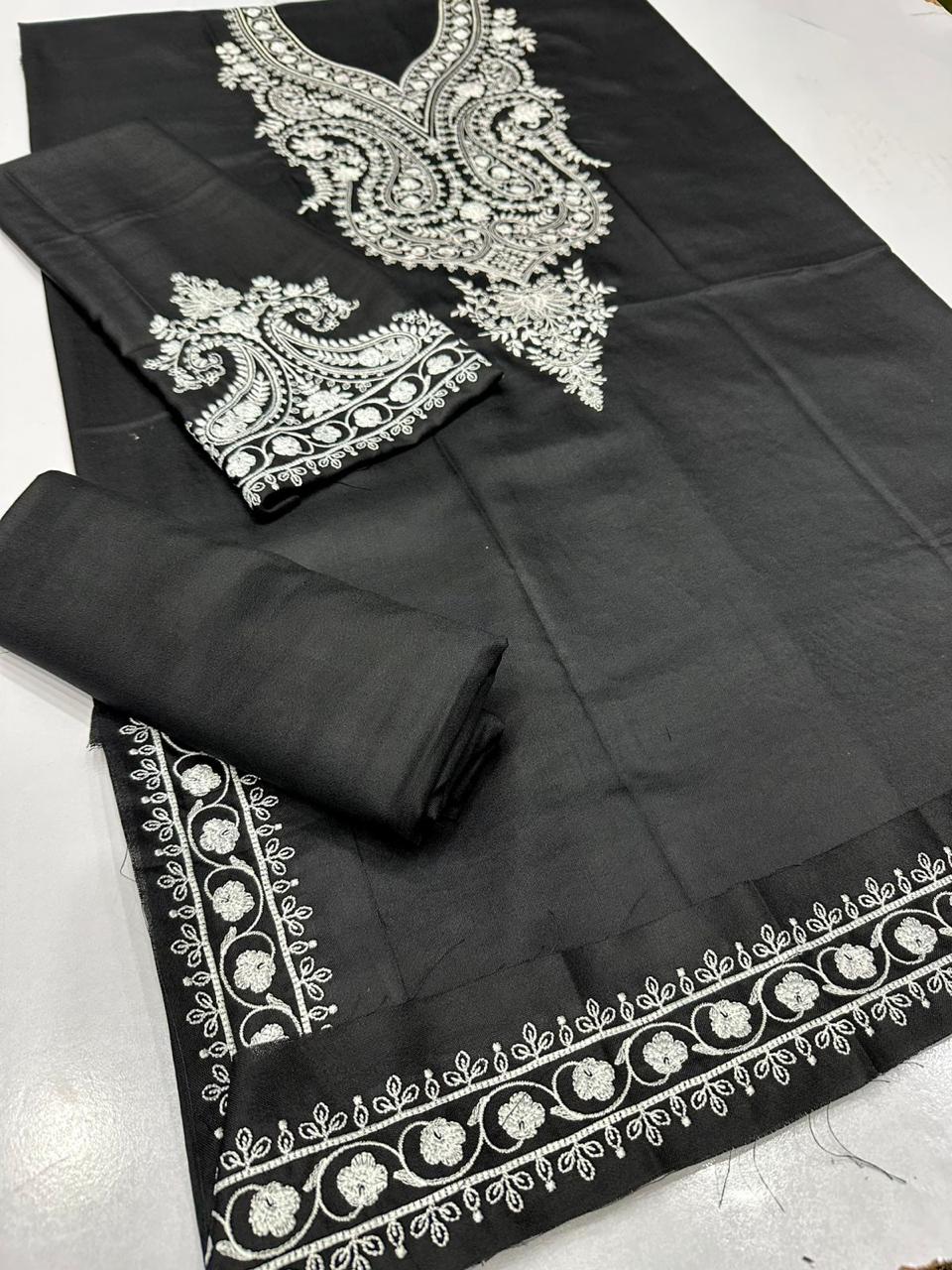 MARIA.B Luxury Embroidered Dhanak 3-Pcs