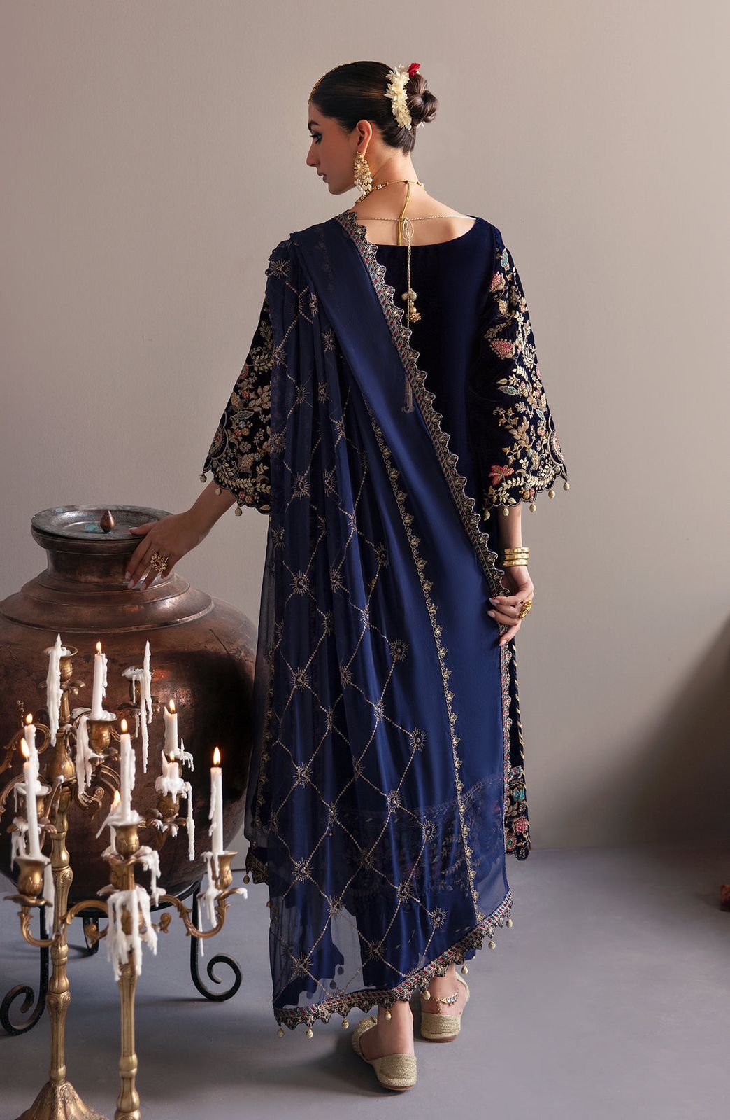 EMAAN ADEEL Satin Silk Wedding 3-Pcs
