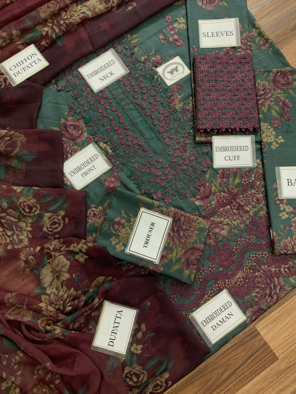 IZNIK Premium printed Embroidered lawn 3-Pcs