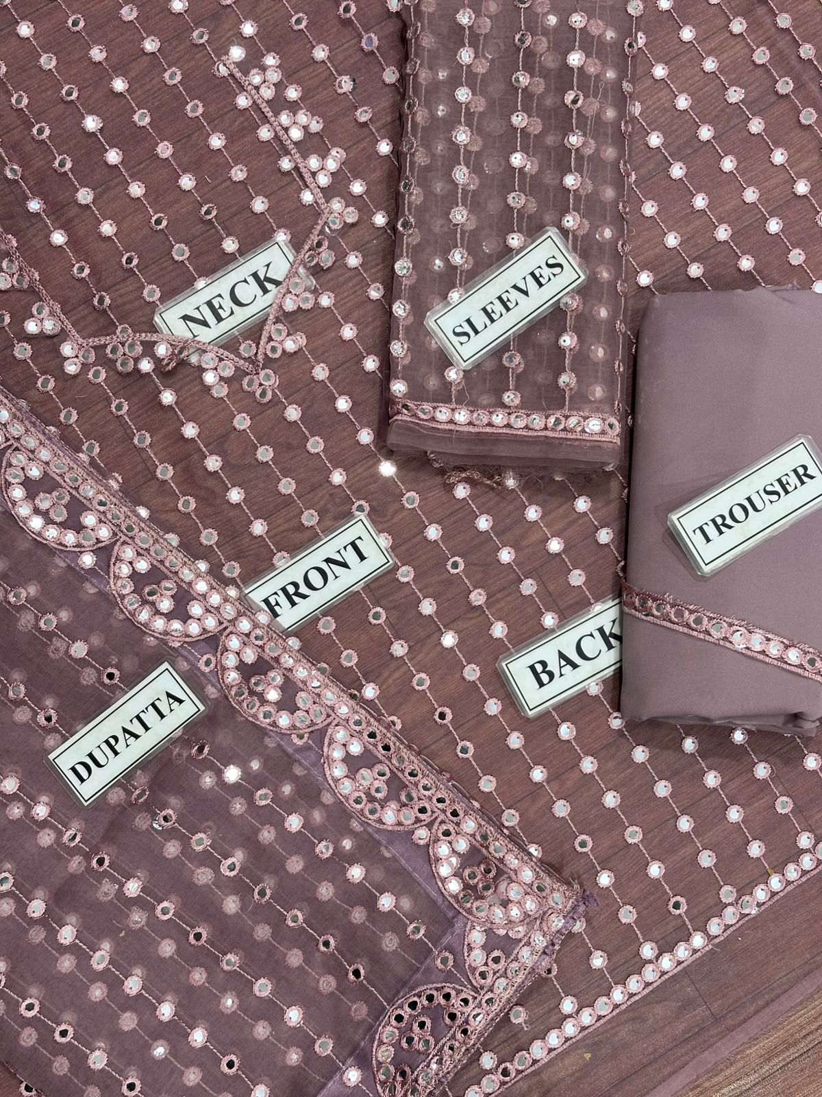 LXM Organza Fancy 3-Pcs Suit