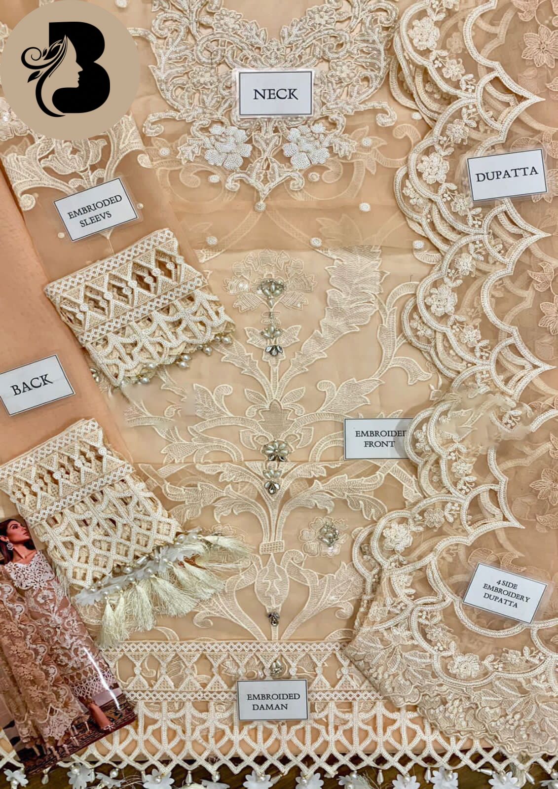 MARIA.B HERITAGE EDITION Heavy Embroidered 3-Pcs