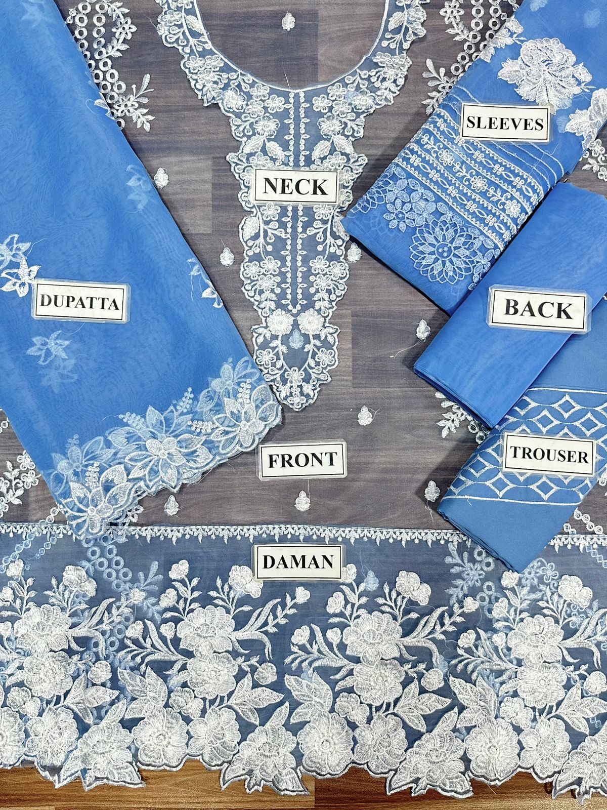 AZURE Thread Work Luxury Embroidery 3-Pcs