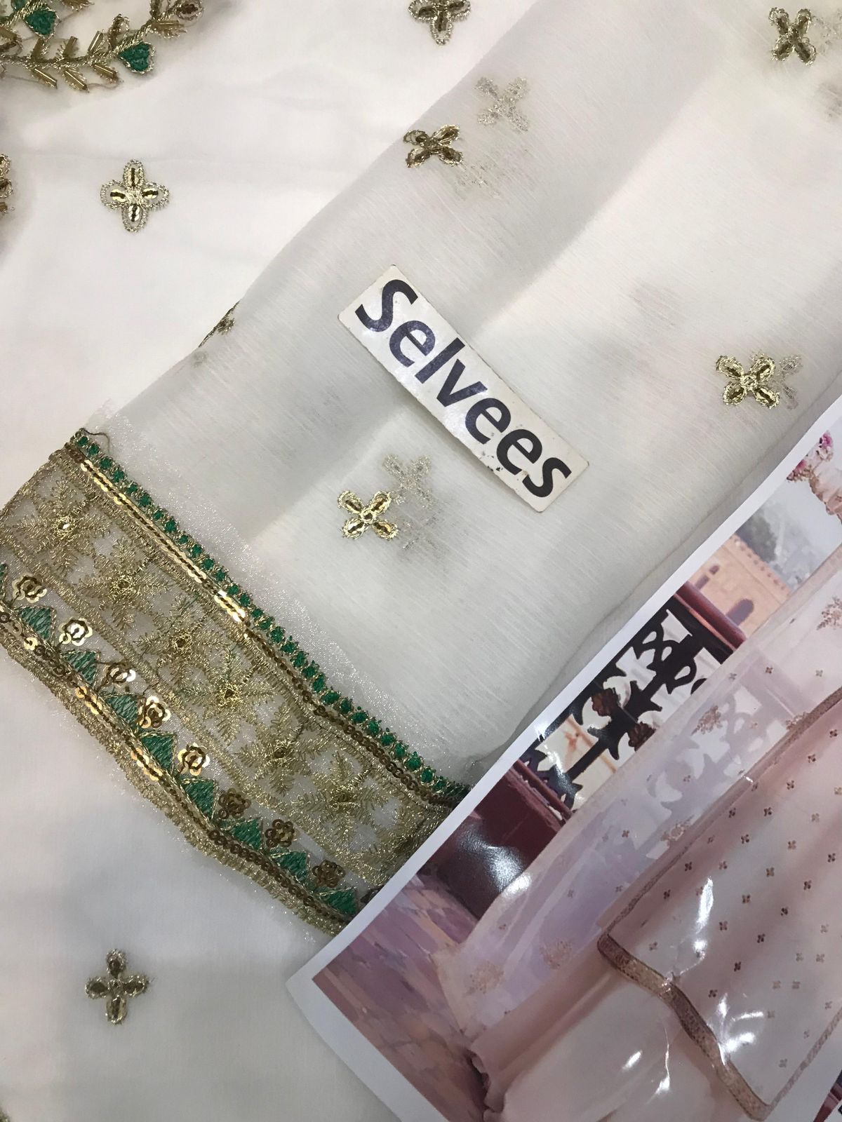 AZURE Heavy Embroidered Chiffon Fancy 3-Pcs