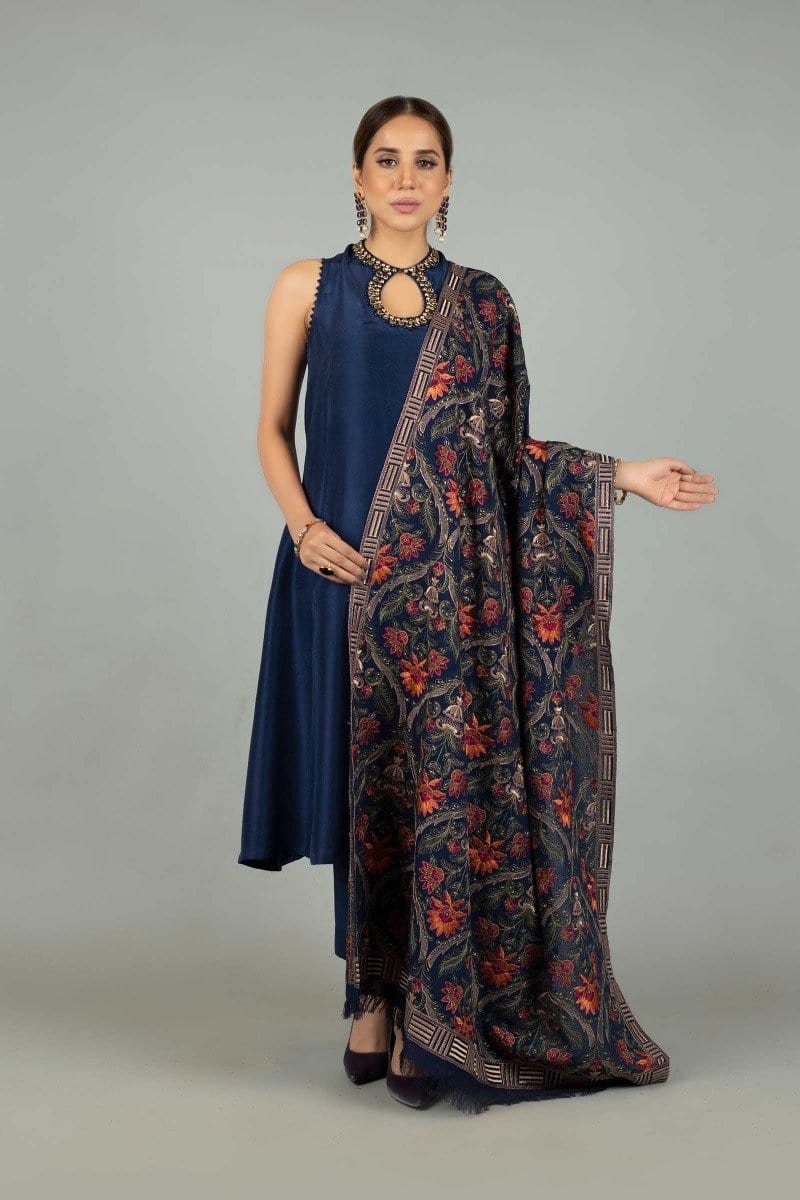 BREEZE Luxury Embroidered Dhanak 3-Pc Suit