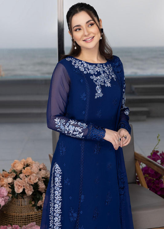 AZURE Heavy Embroidered 3-Pc Suit