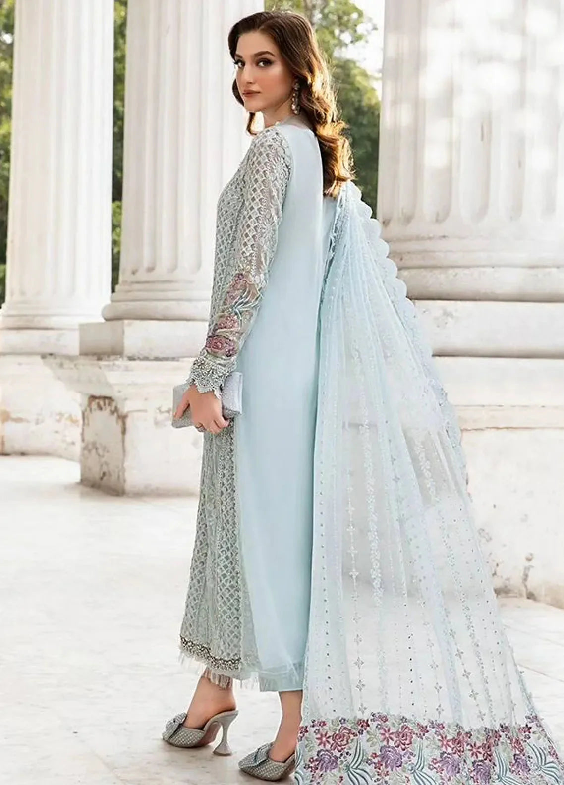 MARIA B Chiffon Heavy Embroidered Fancy 3-Pcs