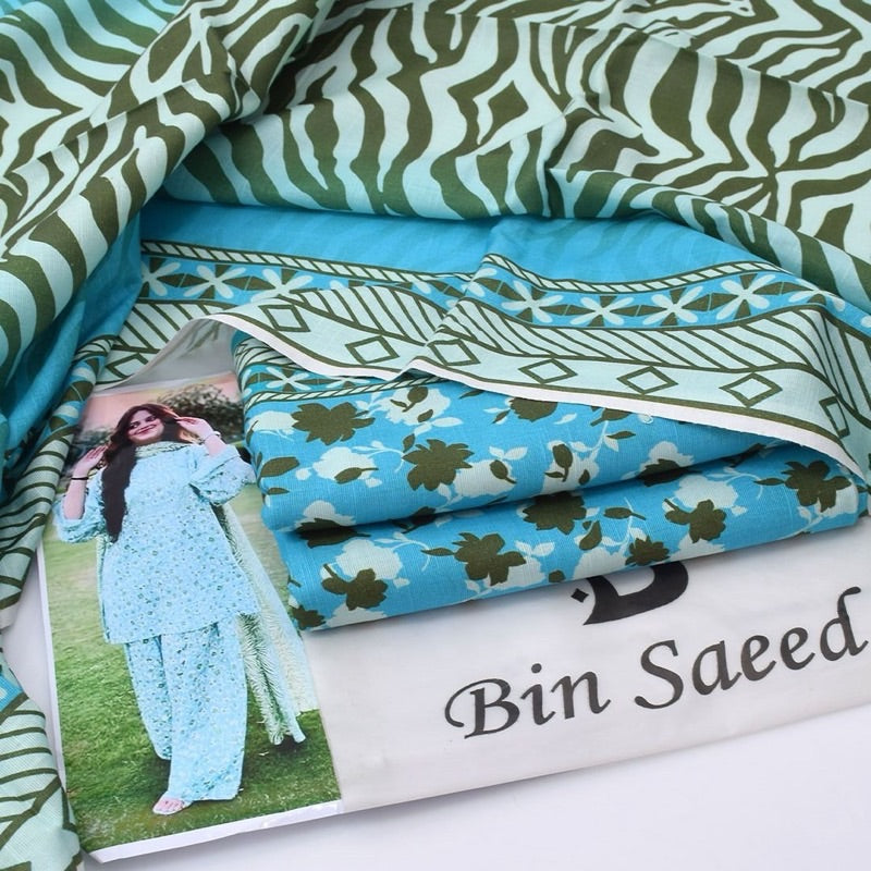 BIN SAEED Stylish Digital Khaddar 3-Pc Suit