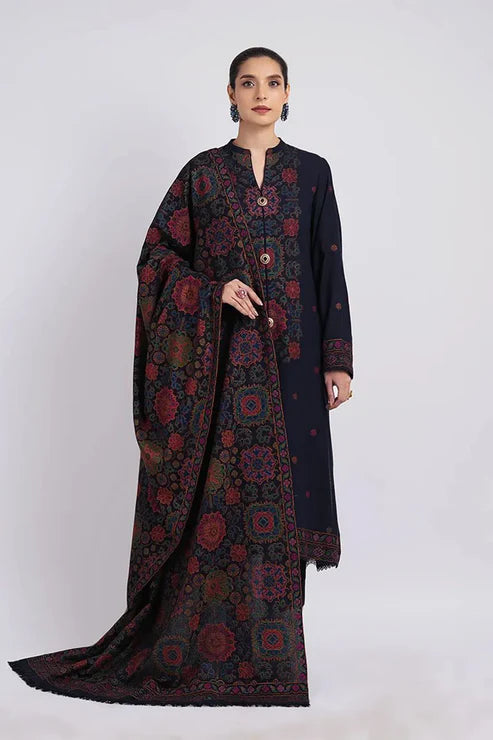 BREEZE Luxury Embroidered Dhanak 3-Pc Suit