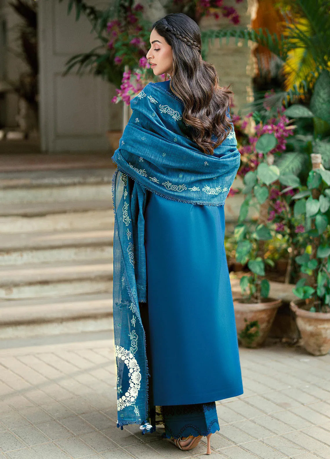 QALAMKAR Heavy Embroidered 3-Pcs Suit