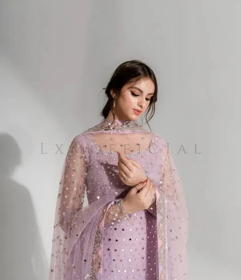 LXM Organza Fancy 3-Pcs Suit