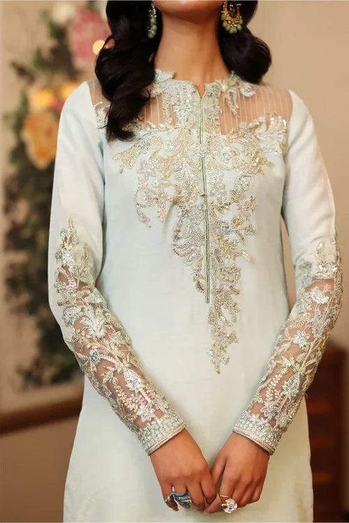 AZURE LUXURIOUS SILK Fancy 3-Pcs