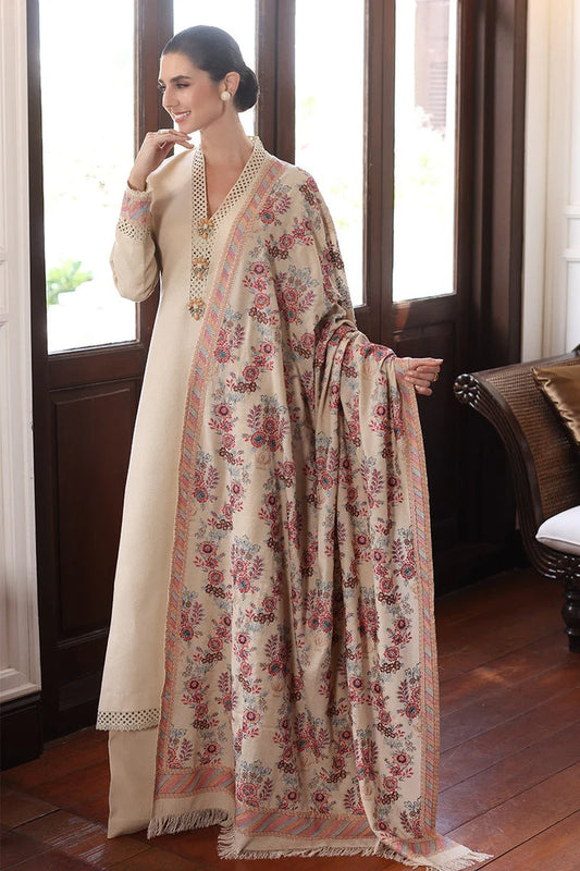 BREEZE Luxury Embroidered Dhanak 3-Pc Suit